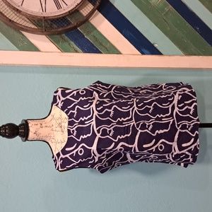 Global Mamas' blouse, Navy Blue and white. XL